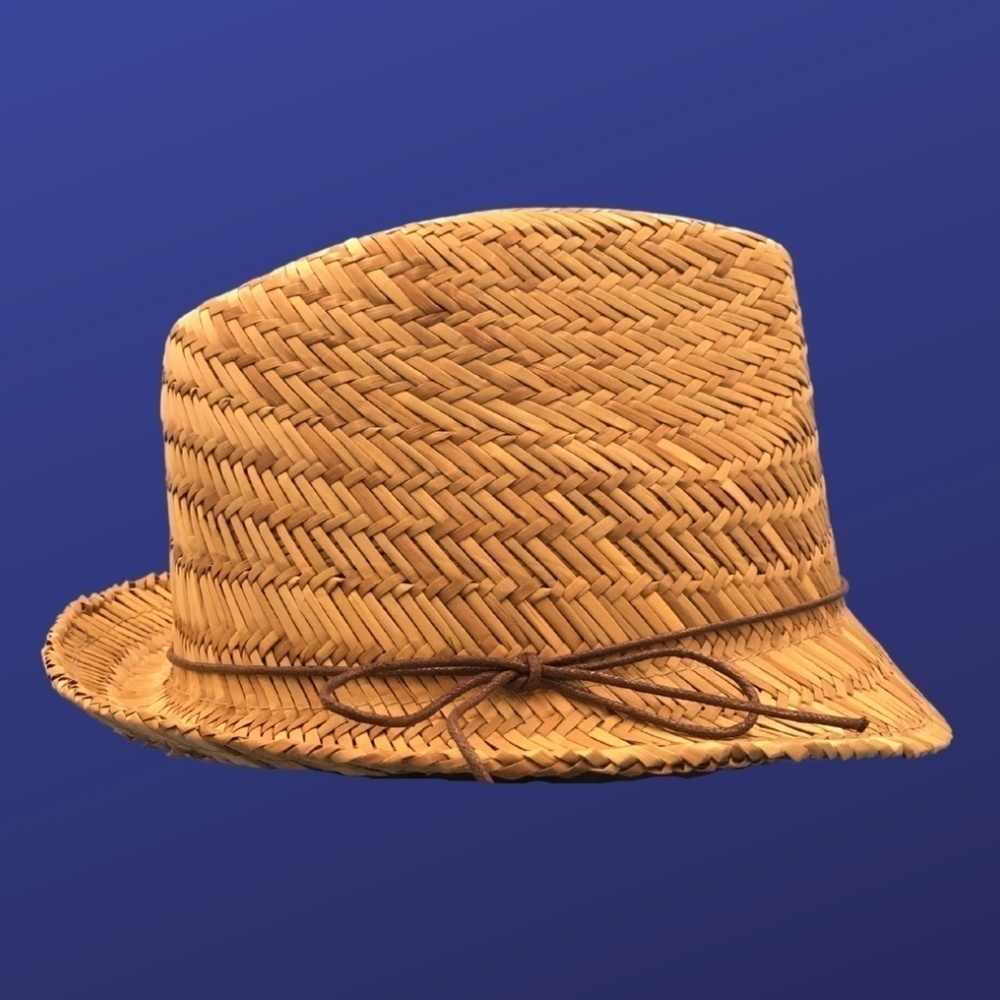 Target Women’s FEDORA 100% Straw Hat, Open Weave, NATURAL/BROWN, One Size, NWOT